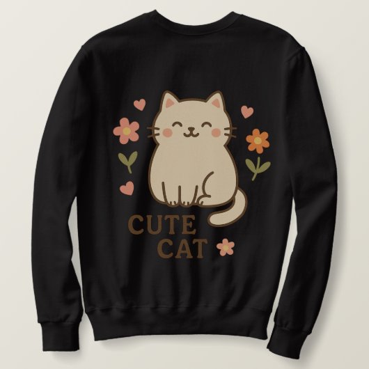 Feline in Bloom Sweatshirt (Design Rückseite)