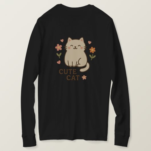 Feline in Bloom T-Shirt (Design Rückseite)