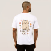 Feline in Bloom T-Shirt (Schwarz voll)