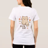 Feline in Bloom Tri-Blend Shirt (Rückseite)