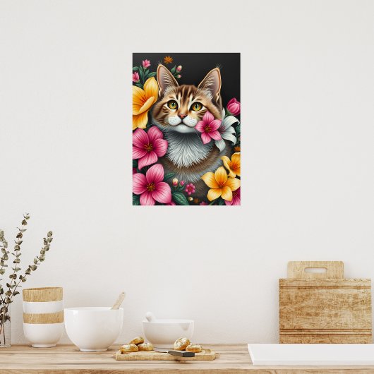 Feline in Vollblut Poster (Küche)