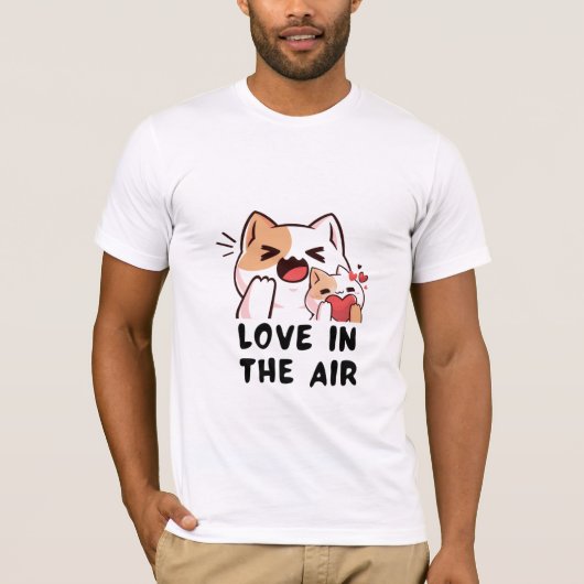 Feline Love Floating T-Shirt (Vorderseite)