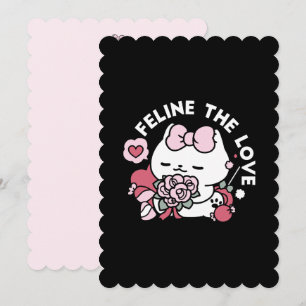 Feline Love - Süßes Valentinstag-Katze-Design Feiertagskarte