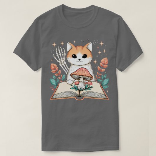 Feline Lover Skeleton Hand Halloween Pet Women Gir T-Shirt (Design vorne)