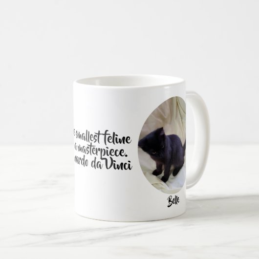 Feline Masterpiece Two Fotos and Names Kaffeetasse (VorderseiteRechts)