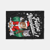 Feline Navidad Funny Cat Christmas Holiday Xmas Sa Fleecedecke (Vorderseite (Horizontal))
