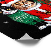 Feline Navidad Funny Cat Christmas Holiday Xmas Sa Poster (Ecke)