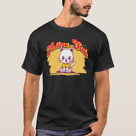 Feline Niedlich Cat Pub 1 T-Shirt (Vorderseite)
