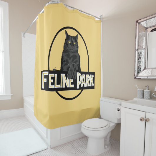 Feline Park Duschvorhang (Beispiel)