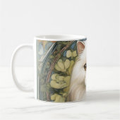 Feline Persian cat art nouveau Kaffeetasse (Links)