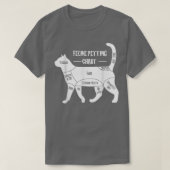 Feline Petting Chart Cat Apparel  T-Shirt (Design vorne)