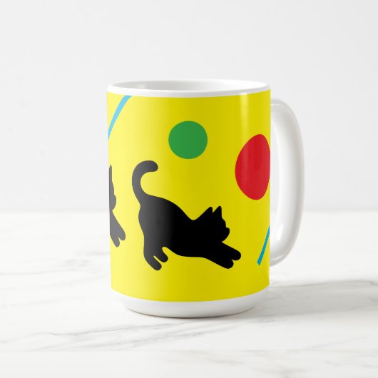 Feline Pop Art Classic Mug Kaffeetasse (VorderseiteRechts)