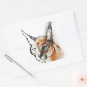 Feline Quadratischer Aufkleber (Umschlag)