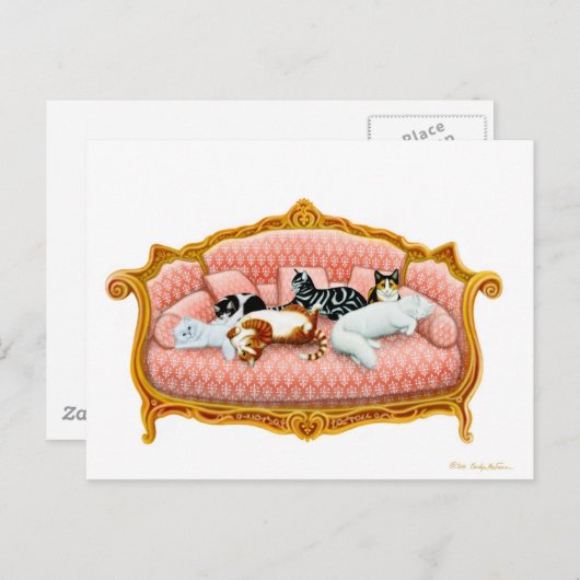 Feline Royalty Postcard Postkarte (Vorne/Hinten)