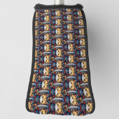 Feline Samurai Warrior Golf Headcover (Rotieren 90)