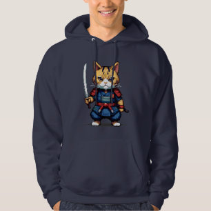 Feline Samurai Warrior Hoodie