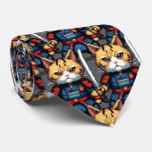 Feline Samurai Warrior Krawatte (Gerollt)