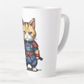 Feline Samurai Warrior Milchtasse (Rechte Ecke)