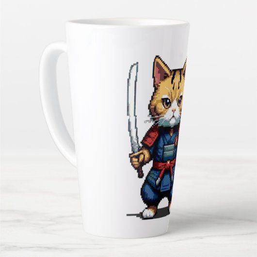 Feline Samurai Warrior Milchtasse (Linke Ecke)