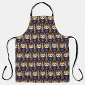 Feline Samurai Warrior Schürze (Vorderseite)