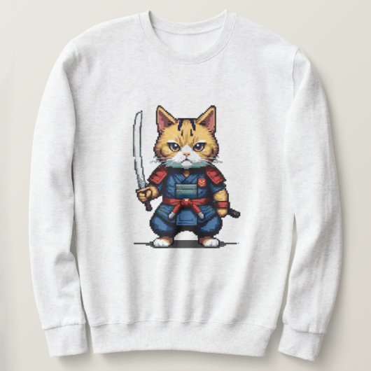 Feline Samurai Warrior Sweatshirt (Design vorne)