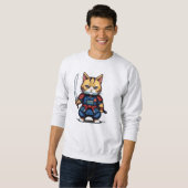Feline Samurai Warrior Sweatshirt (Vorne ganz)