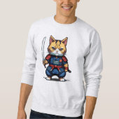 Feline Samurai Warrior Sweatshirt (Vorderseite)