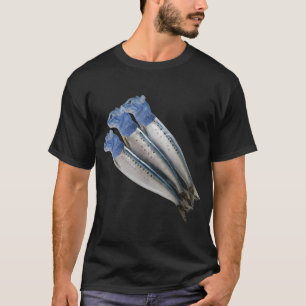 Feline Sardinen â€” Mittelmeer-Katze Design T-Shirt