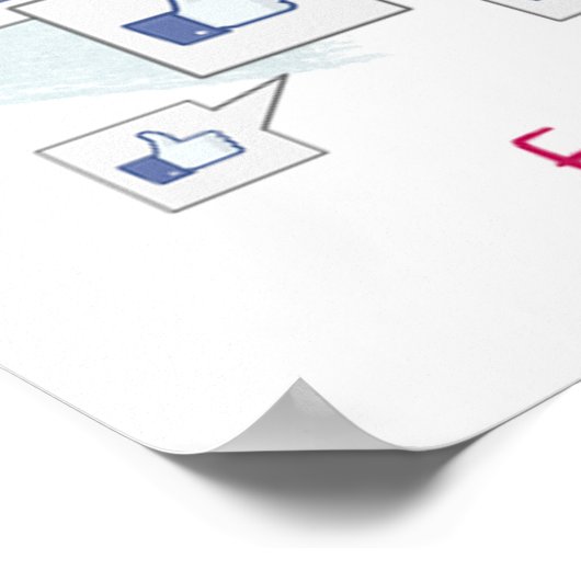 Feline Social Media Funny Poster (Ecke)