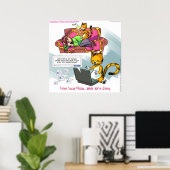 Feline Social Media Funny Poster (Heimbüro)