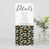 Feline Splash Animal Print Wedding Einladung (Stehend Vorderseite)