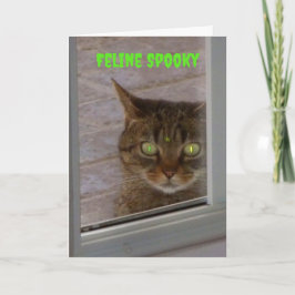 Feline Spooky Cat Halloween Karte