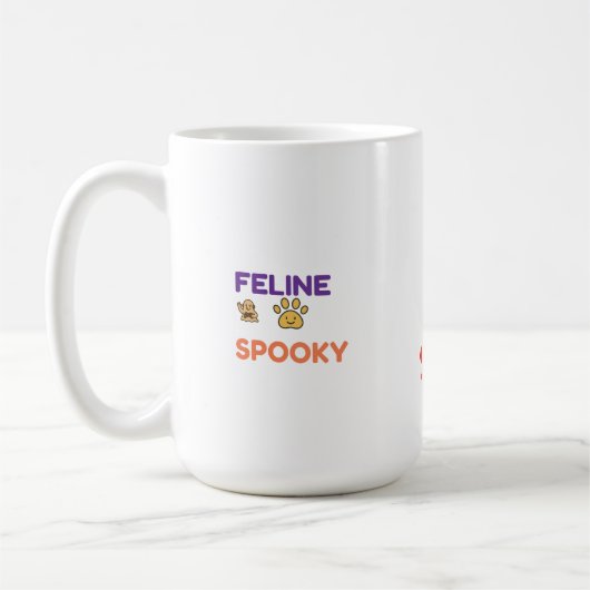 Feline Spooky - Funny Halloween Kaffeetasse (Links)