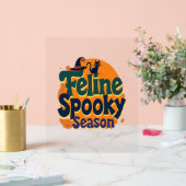 Feline Spooky Season Acrylschild (Hochzeit)