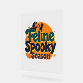 Feline Spooky Season Acrylschild (Winkel)