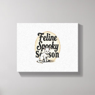 Feline Spooky Season Cat Leinwanddruck
