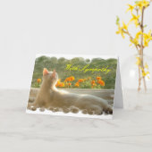 Feline Sympathy Card Karte (Gelbe Blume)
