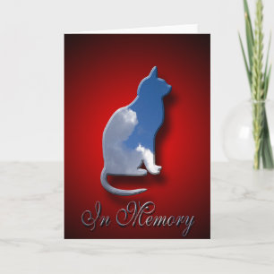Feline Sympathy Card   Zur Erinnerung an die Katze Karte
