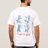 Feline the Groove Dancing Cats T-Shirt (Rückseite)