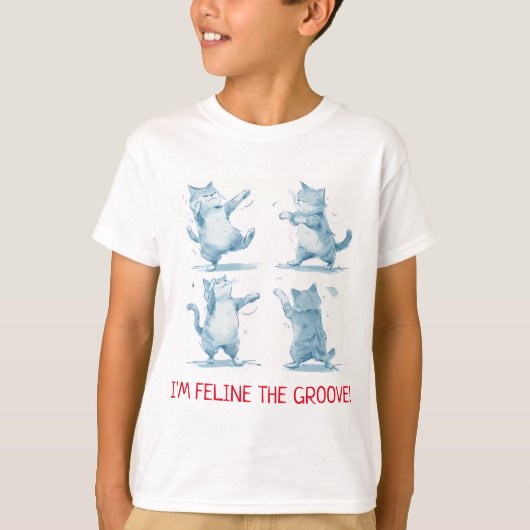 Feline the Groove Dancing Cats T-Shirt (Vorderseite)