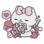 Feline the Liebe - Niedliches Katzen-Design von Va Aufkleber (Vorderseite)