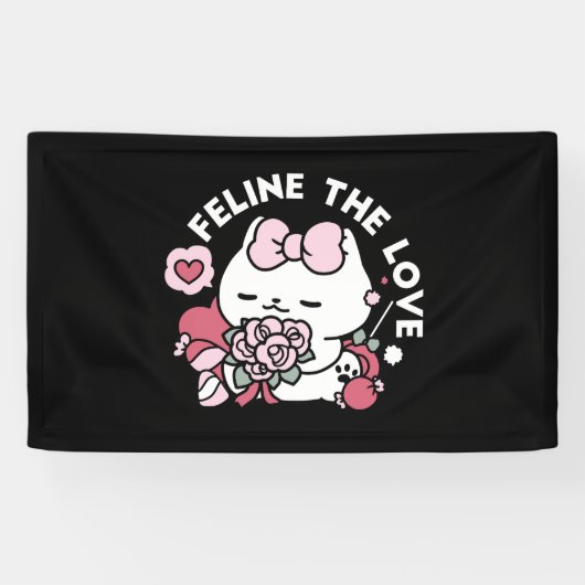 Feline the Liebe - Niedliches Katzen-Design von Va Banner (Horizontal)