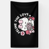 Feline the Liebe - Niedliches Katzen-Design von Va Banner (Vertikal)