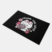 Feline the Liebe - Niedliches Katzen-Design von Va Fußmatte (Schrägansicht)