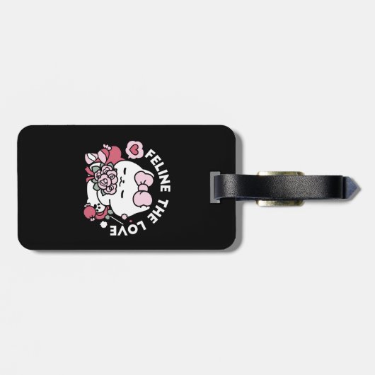 Feline the Liebe - Niedliches Katzen-Design von Va Gepäckanhänger (Rückseite horizontal)