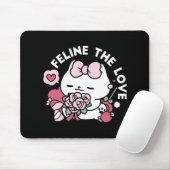 Feline the Liebe - Niedliches Katzen-Design von Va Mousepad (Mit Mouse)