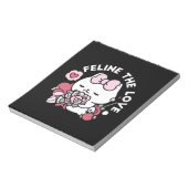 Feline the Liebe - Niedliches Katzen-Design von Va Notizblock (Rotiert)