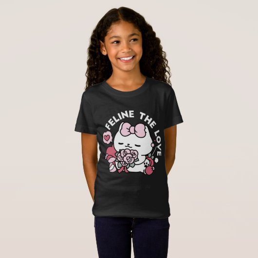 Feline the Liebe - Niedliches Katzen-Design von Va T-Shirt (Vorne ganz)