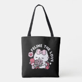 Feline the Liebe - Niedliches Katzen-Design von Va Tasche (Rückseite)