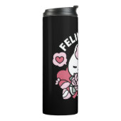 Feline the Liebe - Niedliches Katzen-Design von Va Thermosbecher (Nach links gedreht)
